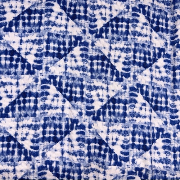 SMALL SONOMA BLUE WHITE BELTED DRESS SHORT SLEEVE MIDI LENGTH RAYON COASTAL - Picture 11 of 14